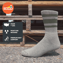Load image into Gallery viewer, Scout Green Striped Socks | Marine Green