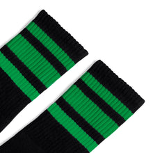 Load image into Gallery viewer, Green Striped Socks | Black