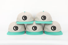 Load image into Gallery viewer, C1D Perforated Snapback - Khaki/Seafoam
