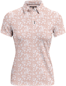 C1 Women's Polo V2 - Apricot Floral (PREORDER)