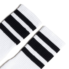 Load image into Gallery viewer, Black Striped Socks | White
