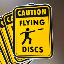 Load image into Gallery viewer, Caution Disc Golf Sticker
