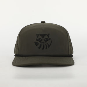 Trash Panda x C1D Perforated Snapback - Forest Green