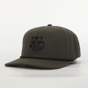 Trash Panda x C1D Perforated Snapback - Forest Green