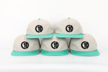 Load image into Gallery viewer, C1D Perforated Snapback - Khaki/Seafoam
