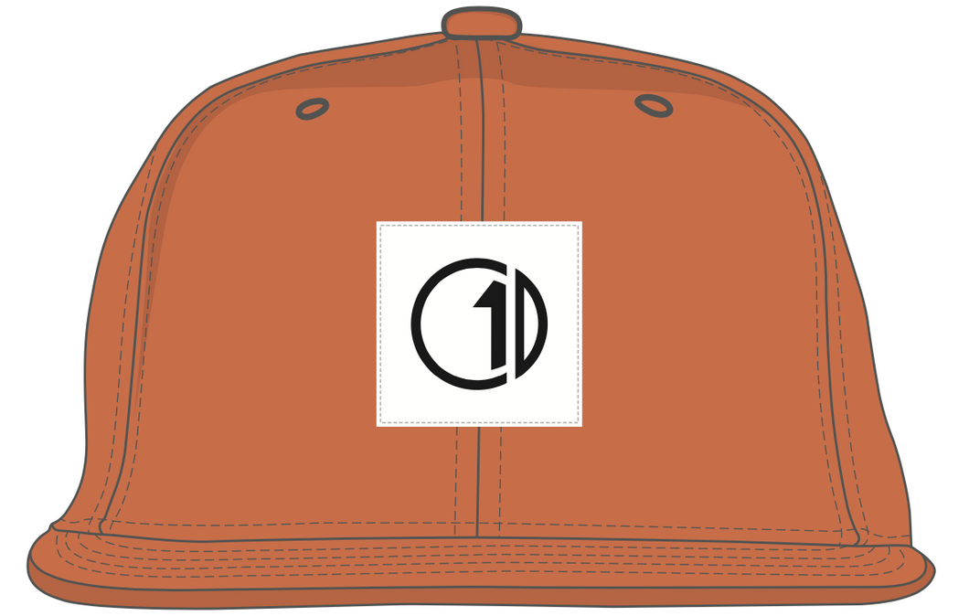 Woven Patch Hat - Orange