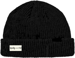 C1D x tpdg Recycled Fisherman Beanie - Black